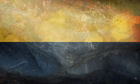 Top view of retro flag of Saxony Anhalt with grunge texture. Federal Republic of Germany. no...
