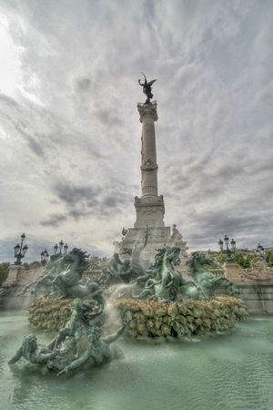 Quinconces Esplanade in Bordeaux, France.の写真素材