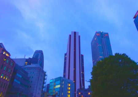 Skyscrapers in Shinjuku, Tokyoの写真素材