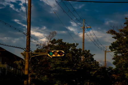 Japanese suburban sceneryの写真素材