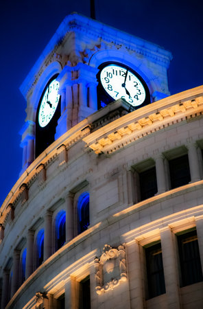 The famous clock tower in Ginza, Japanの写真素材
