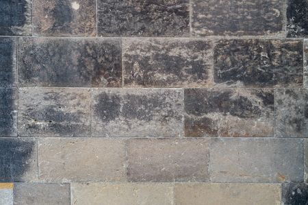 Old weathered brick wall texture, background, closeupの写真素材
