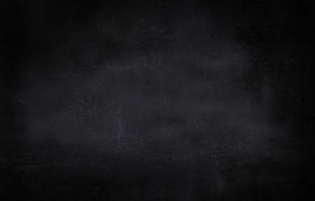 Chalkboard texture background with grunge dirt white chalk on blank black board billboard wall, copy space, element can use for wallpaper education communication backdropの写真素材