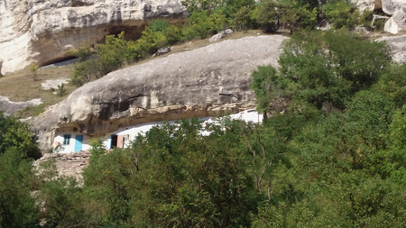 Monastery in the deepth of mountainの写真素材