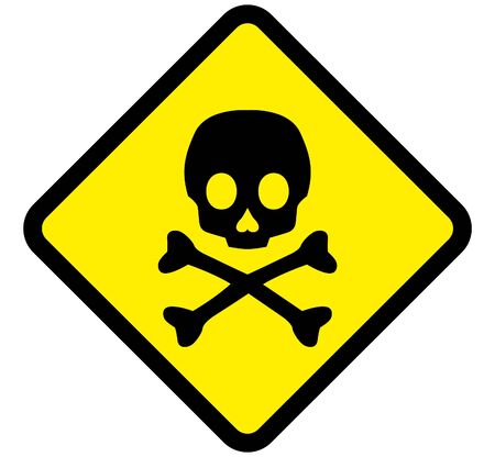 warning danger sign, rectangle and triangle frame yellow and black color backgroundのイラスト素材