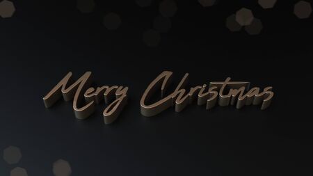 2020 Happy new year. Merry Christmas. 3d text render illustration. Isolated background.の写真素材