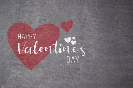 Happy valentineâs day, red color, heart icon, isolated backgroundの写真素材