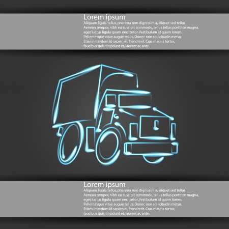 trucking, carのイラスト素材