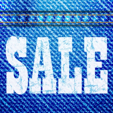 jeans, saleのイラスト素材