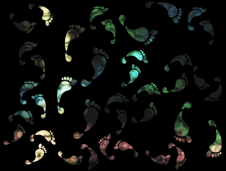 foot printsのイラスト素材