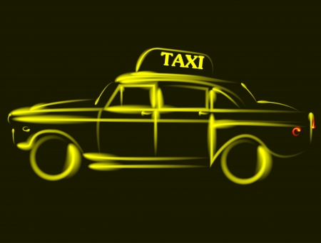 taxiのイラスト素材