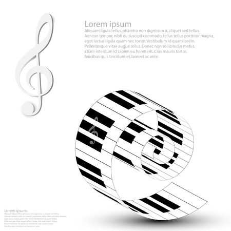 piano keysのイラスト素材