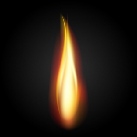 illustration of burning fire flame on black backgroundのイラスト素材