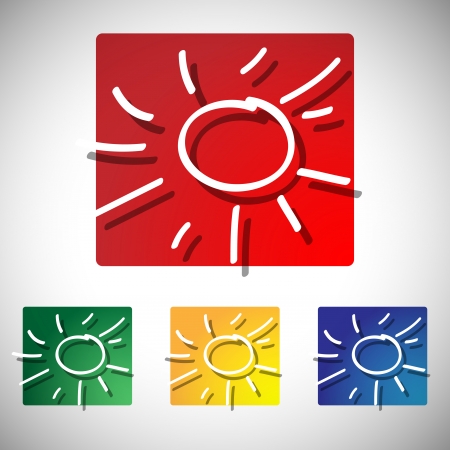 Sun symbol illustrationのイラスト素材