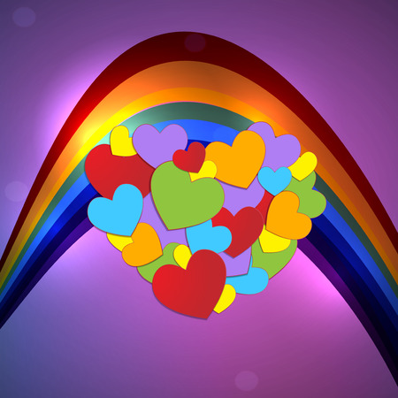 rainbow loveのイラスト素材