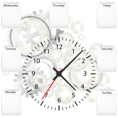 clock gearsのイラスト素材