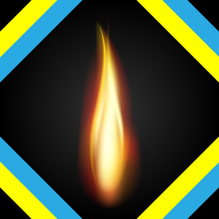 fire on black backgroundのイラスト素材