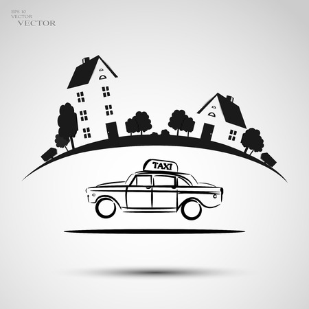 Taxiのイラスト素材