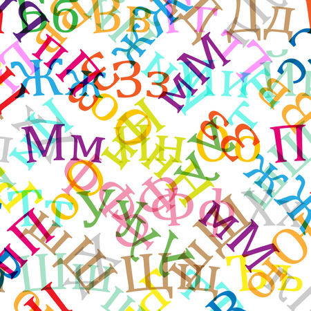 Cyrillic alphabetのイラスト素材