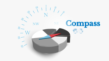 Compass illustration のイラスト素材