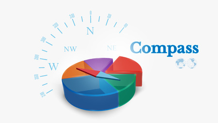 Compass illustration のイラスト素材
