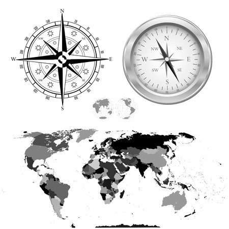 political map of the worldのイラスト素材