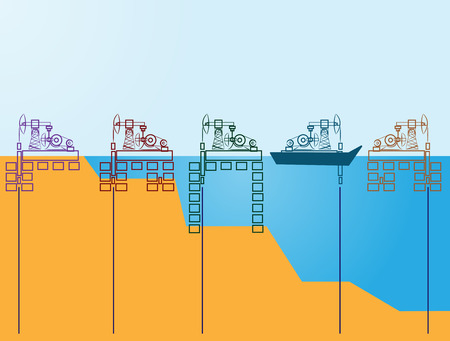 oil derrick, background abstractのイラスト素材