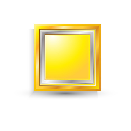 square button goldのイラスト素材