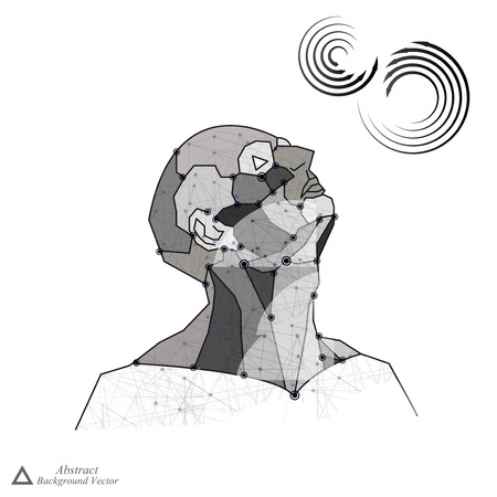 abstract painted manのイラスト素材