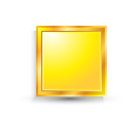 square button goldのイラスト素材
