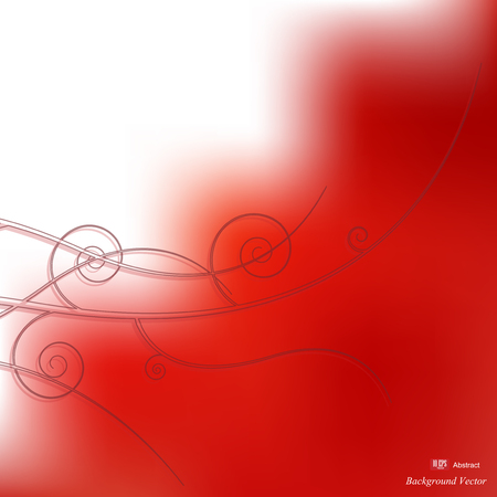 Floral wavy line on a gray backgroundのイラスト素材