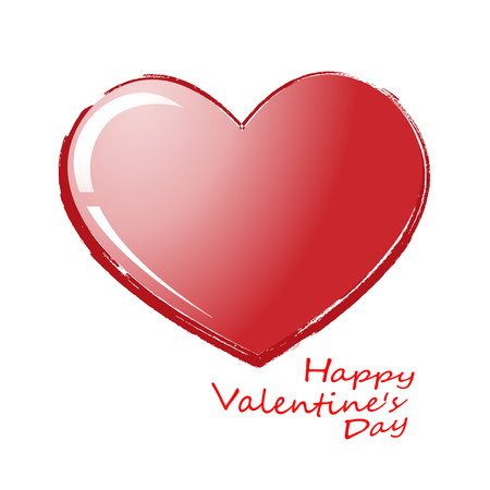 Big Red Heart. Vector Illustration.のイラスト素材