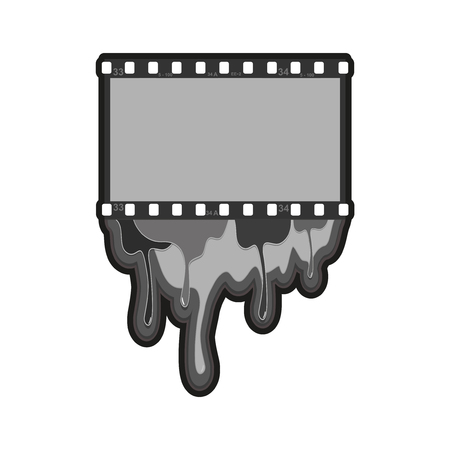 Paint drips, drains. Film, movie, photo, filmstrip.のイラスト素材