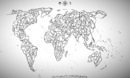 political map abstract of the world background