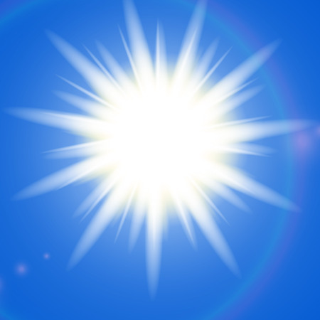 Sun with lens flare, vector background abstract vectorのイラスト素材