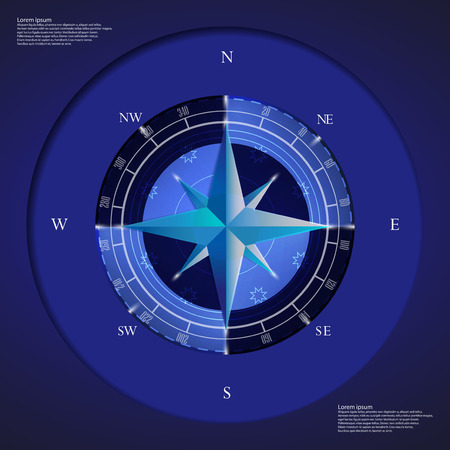 On white background isolated object compass vectorのイラスト素材