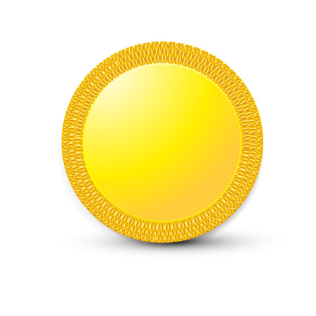 On white background isolated object abstract coinのイラスト素材