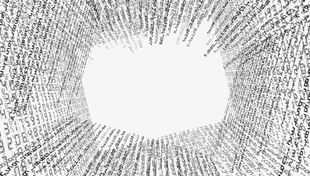 binary code background abstract vector room matrixのイラスト素材