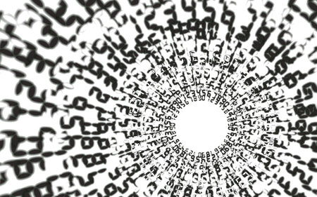 Whirlpool, binary code background abstract in black and white color