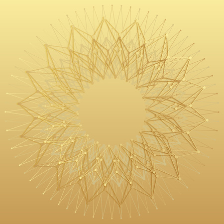 Flower abstract style molecular structure, vector illustration designのイラスト素材