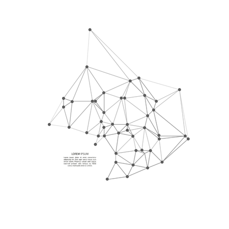 Abstract backgrounds of molecules lines light grayのイラスト素材