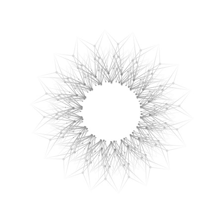 Flower abstract style molecular structure, vector illustration designのイラスト素材
