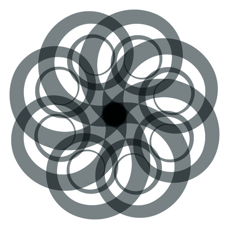 Vector illustration design flower abstract style molecular structureのイラスト素材