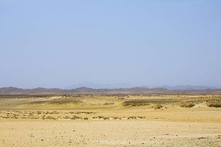 Sandy desert in Egypt at the sunsetの写真素材