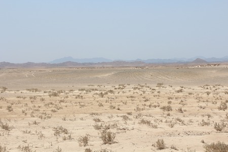 Sandy desert in Egypt at the sunsetの写真素材