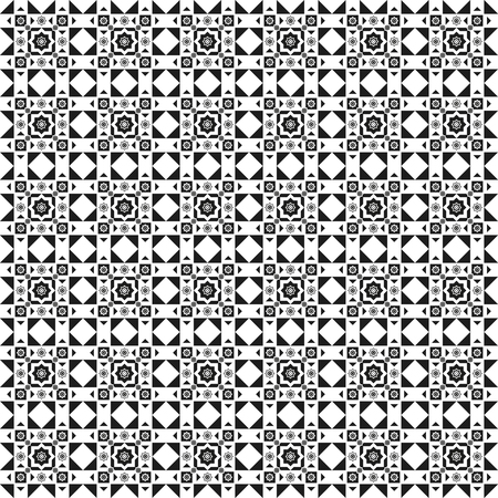 Seamless abstract black and white pattern backgroundのイラスト素材
