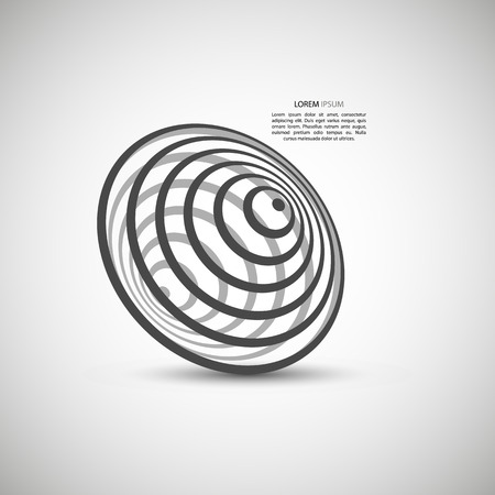 Abstract background of circles in the form of a whirlpool, black holeのイラスト素材