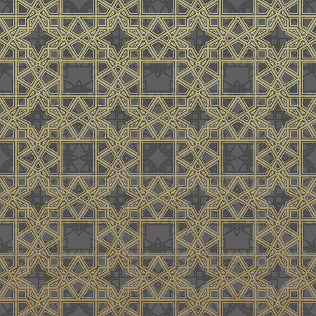 Oriental drawings vector modern geometry pattern hexagon, abstract geometric background, trendy print, retro textureのイラスト素材