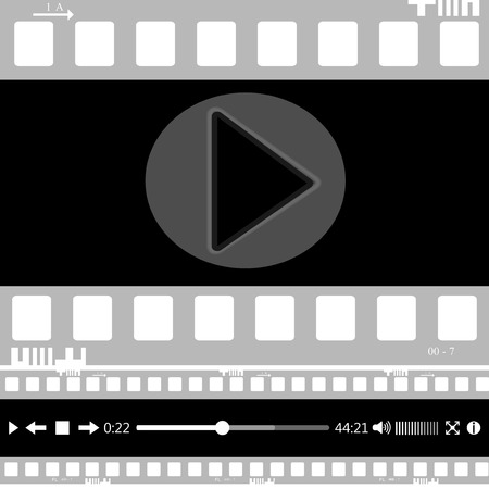set of film frame,  illustration film, movie, photo filmstripの写真素材