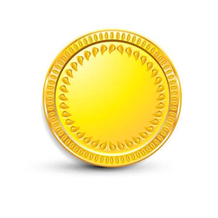 On white background isolated object abstract coinの写真素材